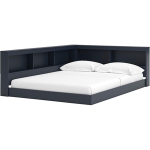image:imageSignature Design by Ashley Full Bookcase Storage Floor Bed Frame Navy Blue