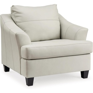image:imageSignature Design by Ashley Genoa Contemporary Leather Match Upholstered Oversized Chair White