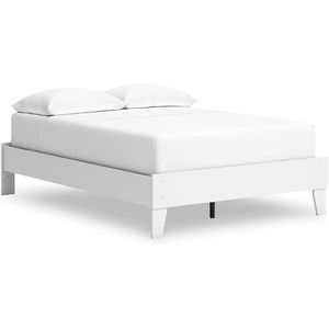 image:imageSignature Design by Ashley Hallityn Casual Full Platform Bed Low Profile Foundation or Box Spring Not Needed Engineered Wood and Decorative Laminate Matte White