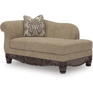 image:imageSignature Design by Ashley Havenworth Classic Anti Sag RightArm Facing Corner Chaise with Reversible Seat Cushion and 1 Accent Pillows Beige amp Dark Brown
