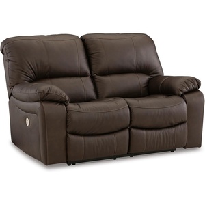 image:imageSignature Design by Ashley Leather Power Rocker Recliner Chair Ocean BlueDark Brown