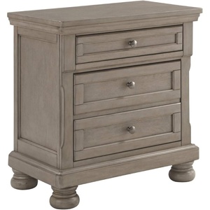 image:imageSignature Design by Ashley Lettner Modern Traditional 2 Drawer Nightstand 3013 Tall Light GrayGraywash