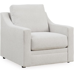 image:imageSignature Design by Ashley Maitelynn Casual Accent Chair for Living Room No Assembly Required Chalk White Polyester Chenille Armchair 36 WideCasual