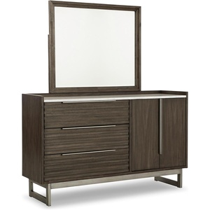 image:imageSignature Design by Ashley Marble Top Dresser with Mirror Grayish BrownDresser and Mirror