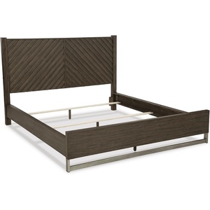 image:imageSignature Design by Ashley Marble Top Dresser with Mirror Grayish BrownKing Panel Bed