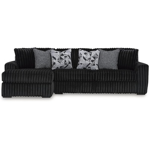 image:imageSignature Design by Ashley MidnightMadness Jumbo Corduroy Chair and a HalfOnyx