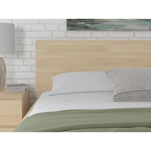 image:imageSignature Design by Ashley Modern King Panel Headboard Only Solid WhiteLight Brown