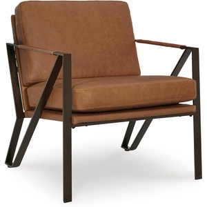 image:imageSignature Design by Ashley Modern Top Grain Leather Accent Chair Caramel