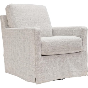 image:imageSignature Design by Ashley Nenana Blue Swivel Glider Accent Chair DenimBeige