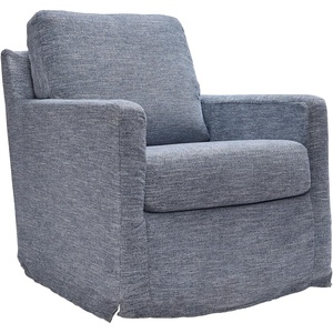 image:imageSignature Design by Ashley Nenana Blue Swivel Glider Accent Chair DenimLight Blue