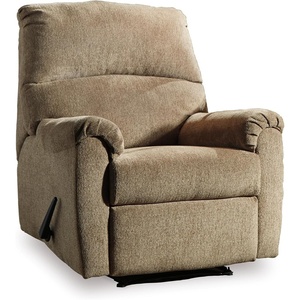 image:imageSignature Design by Ashley Nerviano Contemporary Wall Hugger Recliner with PillowTop Armrest Dark BrownTaupe