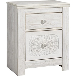 image:imageSignature Design by Ashley Nightstand Paxberry Boho WhitewashWhitewash