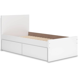 image:imageSignature Design by Ashley Onita Minimalist Twin Platform Bed with Storage Foundation or Box Spring Not Needed White