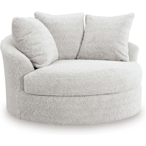 image:imageSignature Design by Ashley Oversized Swivel Accent Chair White