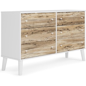 image:imageSignature Design by Ashley Piperton 6 Drawer Dresser White amp Light BrownNaturalWhite