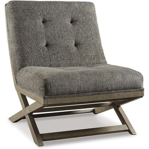 image:imageSignature Design by Ashley Scissor Base Slipper Accent Chair BrownGrayish Brown