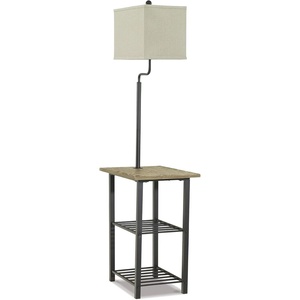 image:imageSignature Design by Ashley Shianne Floor Lamp with Table and Shelves