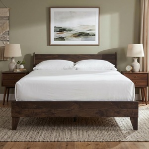 image:imageSignature Design by Ashley Socalle Casual Full Platform Bed Minimalist No Headboard Foundation or Box Spring Not Needed SpaceSaving Foundation BlackMocha Brown