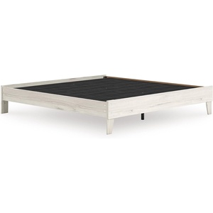 image:imageSignature Design by Ashley Socalle Casual King Platform Bed Foundation or Box Spring Not Needed Whitewash