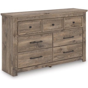 image:imageSignature Design by Ashley Stanziford Casual 7Drawer Dresser with Wood Finish Dark Brown