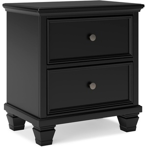image:imageSignature Design by Ashley Tall Farmhouse Nightstand 2 Drawer Black