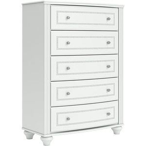 image:imageSignature Design by Ashley Trindura Tall 5Drawer White Chest of Drawers