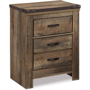 image:imageSignature Design by Ashley Trinell Farmhouse Twin Bed Frame BrownNightstand