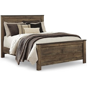 image:imageSignature Design by Ashley Trinell Farmhouse Twin Bed Frame BrownQueen Panel Bed