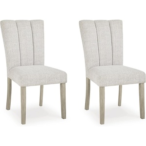 image:imageSignature Design by Ashley Upholstered Dining Chairs Set of 2 FarmhouseBeige