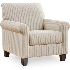 image:imageSignature Design by Ashley Valerani Classic Striped Upholstered Accent Chair Beige