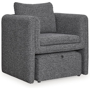 image:imageSignature Design by Ashley Vreni Accent Chair With Ottoman Set With Reversible Back Cushion and SpaceSaving UnderSeat Storage for Living Room or Bedroom Charcoal Black