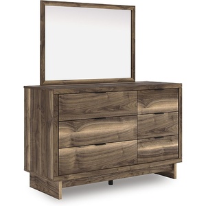 image:imageSignature Design by Ashley Wide Engineered Wood Dresser Set with MirrorMedium Dresser and Mirror