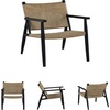 image:imageSignature Design By Ashley Halfmore MidCentury Modern Accent Chair with Tight Seat Track Arms and in Handwoven Natural Jute Light Brown amp Black