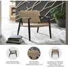 image:imageSignature Design By Ashley Halfmore MidCentury Modern Accent Chair with Tight Seat Track Arms and in Handwoven Natural Jute Light Brown amp Black