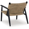 image:imageSignature Design By Ashley Halfmore MidCentury Modern Accent Chair with Tight Seat Track Arms and in Handwoven Natural Jute Light Brown amp Black