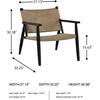 image:imageSignature Design By Ashley Halfmore MidCentury Modern Accent Chair with Tight Seat Track Arms and in Handwoven Natural Jute Light Brown amp Black