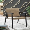 image:imageSignature Design By Ashley Halfmore MidCentury Modern Accent Chair with Tight Seat Track Arms and in Handwoven Natural Jute Light Brown amp Black
