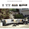 image:imageSignature Design by Ashley 3Seat Outdoor Patio Couch Handwoven WickerBlack  Light Gray