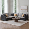 image:imageSignature Design by Ashley 3Seat Outdoor Patio Couch Handwoven WickerBlack  Light Gray