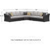 image:imageSignature Design by Ashley 3Seat Outdoor Patio Couch Handwoven WickerBlack  Light Gray