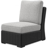 image:imageSignature Design by Ashley 3Seat Outdoor Patio Couch Handwoven WickerBlack  Light Gray