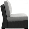 image:imageSignature Design by Ashley 3Seat Outdoor Patio Couch Handwoven WickerBlack  Light Gray