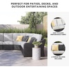 image:imageSignature Design by Ashley 3Seat Outdoor Patio Couch Handwoven WickerBlack  Light Gray