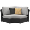 image:imageSignature Design by Ashley 3Seat Outdoor Patio Couch Handwoven WickerBlack  Light Gray