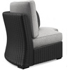 image:imageSignature Design by Ashley 3Seat Outdoor Patio Couch Handwoven WickerBlack  Light Gray