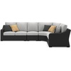 image:imageSignature Design by Ashley 3Seat Outdoor Patio Couch Handwoven WickerBlack  Light Gray
