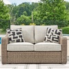 image:imageSignature Design by Ashley 3Seat Outdoor Patio Couch Handwoven WickerBlack