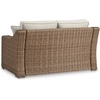 image:imageSignature Design by Ashley 3Seat Outdoor Patio Couch Handwoven WickerBlack