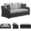 image:imageSignature Design by Ashley 3Seat Outdoor Patio Couch Handwoven WickerBlack