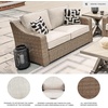 image:imageSignature Design by Ashley 3Seat Outdoor Patio Couch Handwoven WickerBlack